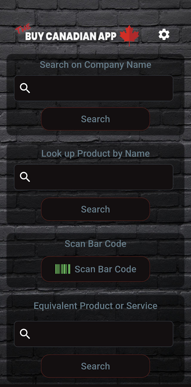 Screenshot of Buy Canadian App